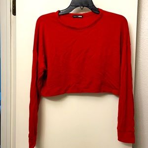 Fashion Nova Crop Top & Biker Shorts Set Size Small